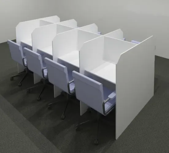 estação de trabalho dupla para call center