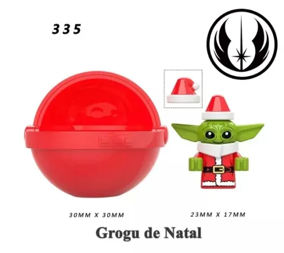 Baby Yoda de natal minifigure compativel lego