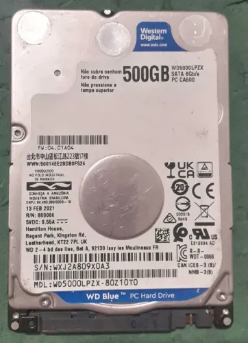 hd sata de 500gb para notebook