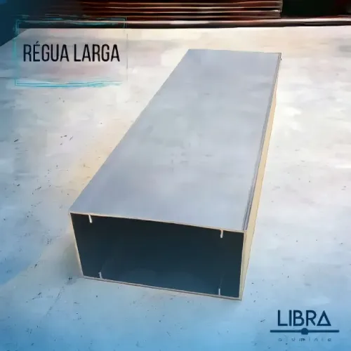 Régua de Alumínio Larga 7,62cm x 3,81cm Libra 2,5 Metros