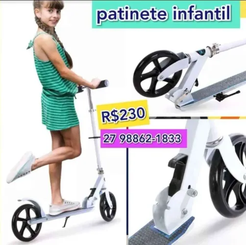 patinete RESISTENTE CRIANÇAS  E ADOLESCENTES 