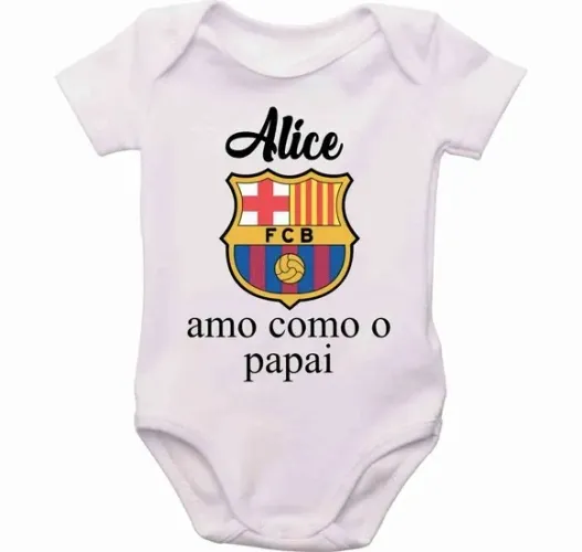 Body infantil personalizado times de futebol