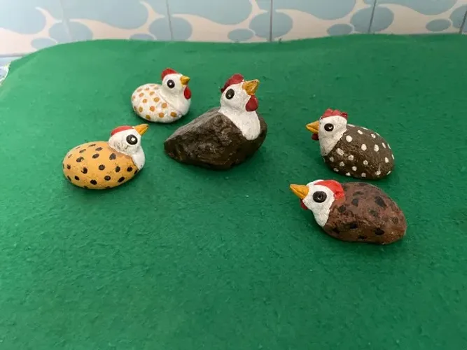 Conjunto de Galinhas - 05 peças