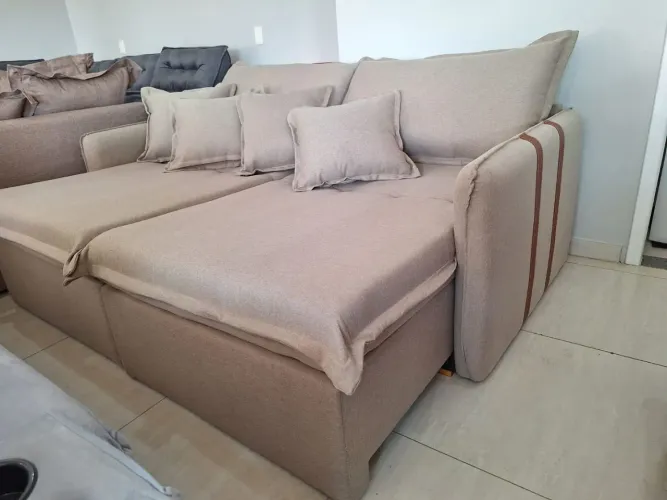 Sofás sem caixa em linho real lindo
