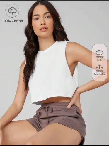 Blusa cropped branca feminina TAM PP, P e M