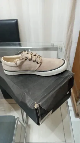 Sapatênis Osklen Skateboarding areia original novo couro