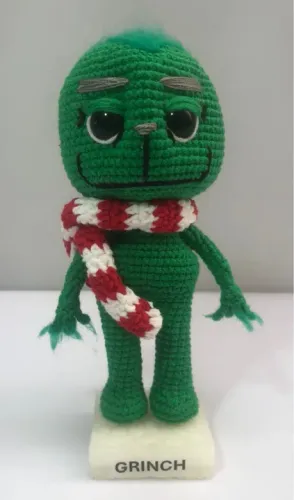 Amigurumi Grinch Natalino com Cabeça Articulada