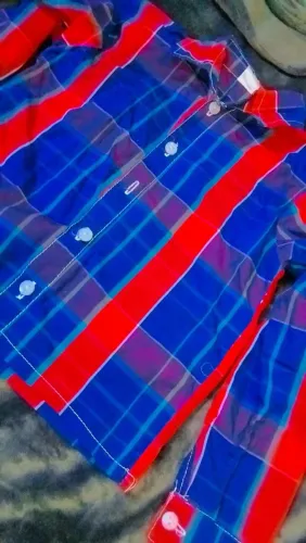 Camisa Xadrez Azul e Vermelha