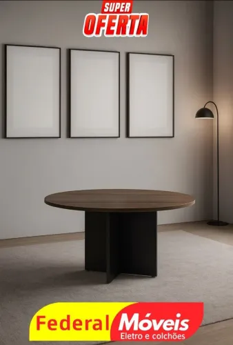 Mesa de Reunião Escritório 1,20m - Perfeita para otimizar espaços!