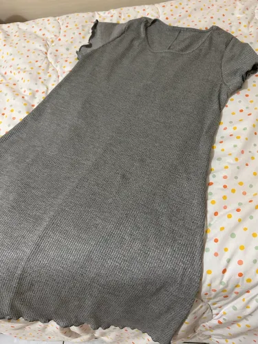 Vestido cinza de malha para verão CÓDIGO GIRL