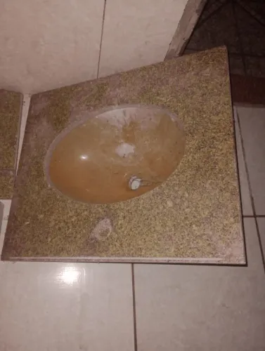 Pia de banheiro de mármore para banheiro,com cuba.