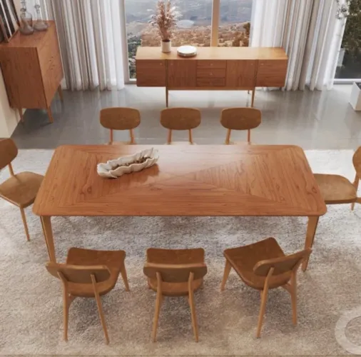 Mesa de Jantar de Madeira Maciça ( RUDNICK)