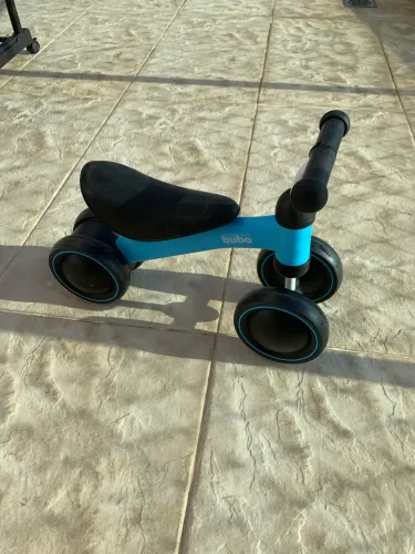 Bicicleta De Equilíbrio 4 Rodas Azul - Buba