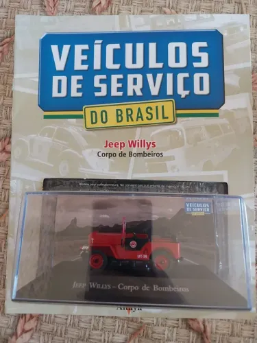 Miniatura do Jeep Willys do corpo de bombeiros R$ 150 reais