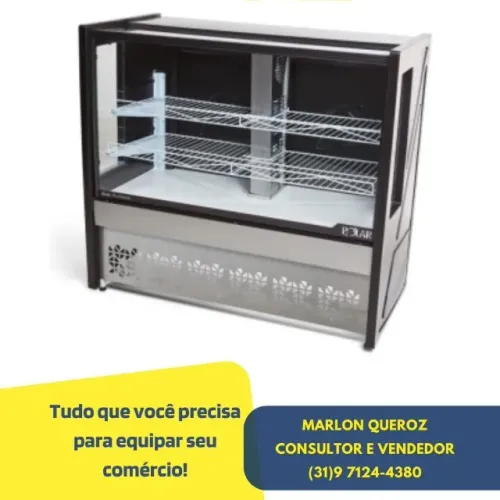Balcão Torta Polar 1,25M Preto 220v
