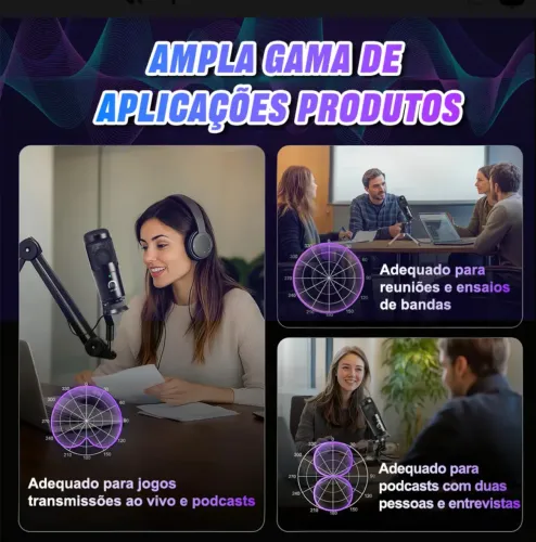 Microfone USB  podcast 