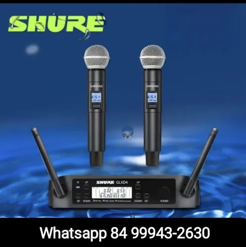 Microfone sem fio Shure Duplo Profissional novo