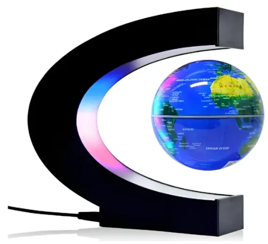 Globo Terrestre Led Magnético Giratório Flutuante Levitação