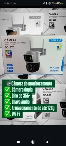 Câmera de Segurança Wi-Fi Dupla 1080p