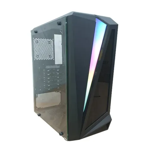 Gabinete Gamer K-Mex Black Hawk Com Led Rgb Frontal *Sem Fan Led* - WZetta