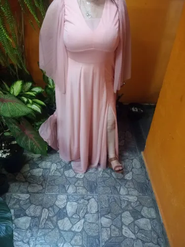 Vestido Longo Rosé madrinha casamento.