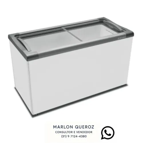 Freezer Horizontal Tampa de Vidro Fricon Novo