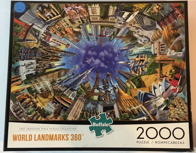 Buffalo quebra cabeça 2000 peças World Land Mark