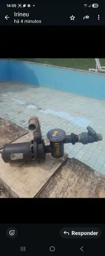 Motor  Bomba  e filtro 1/2 CV 220v usado 