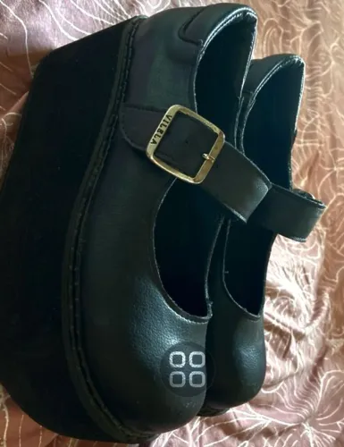 Novo Sapato estilo boneca plataforma vilela boots de couro rock gotica