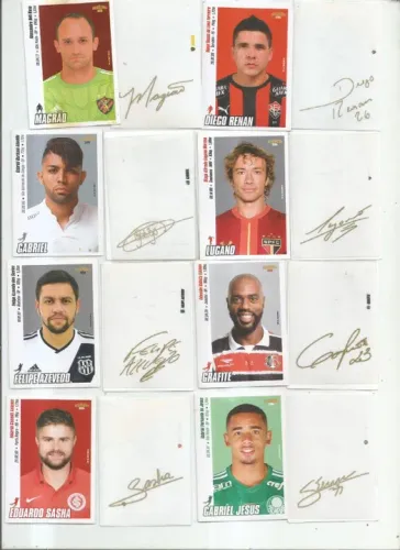 figurinhas brasileiro 2016 assinaturas jogadores - completa LOTE 100.00