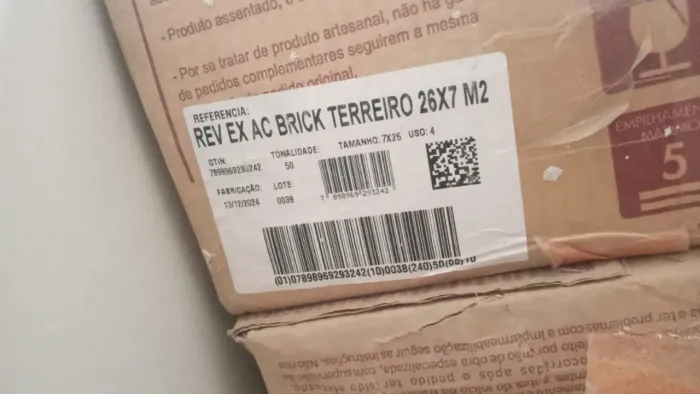 Revestimentos Brick Terreiro 26x7 M2 - Novo