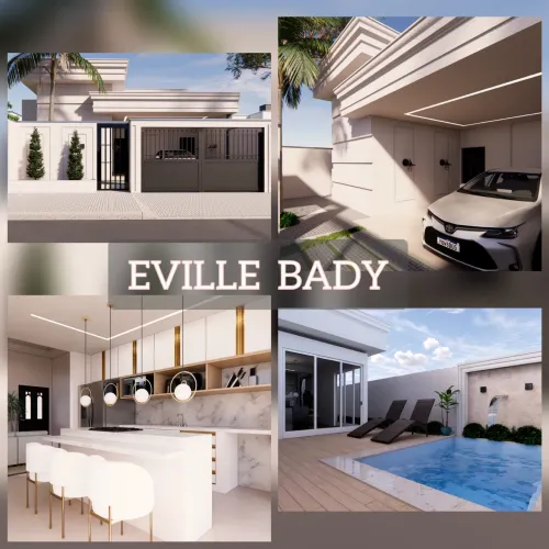 Vendo Casa Nova $ 589k| 3 Dorm | Suite | 108m2 Const | Piscina - Cond. Eville Bady Bassit