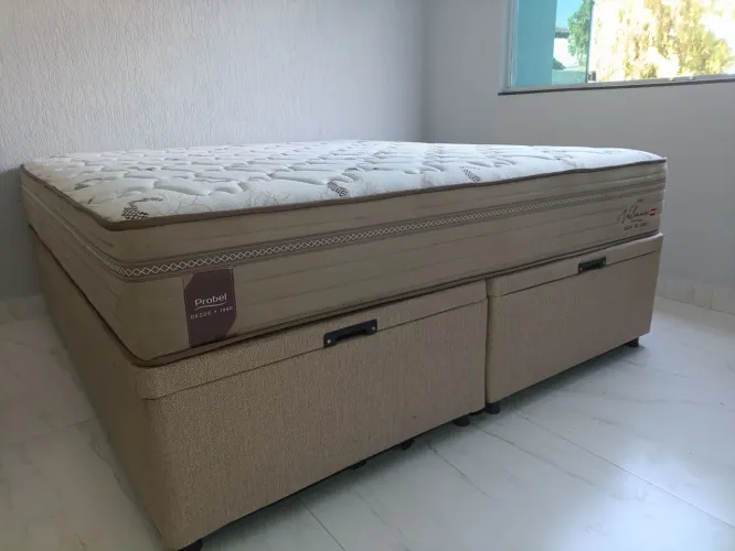 Cama Box com baú super king Probel 