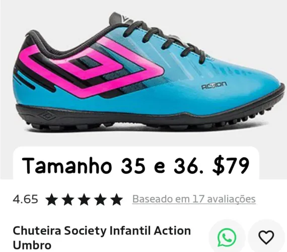 Society umbro tamanhos 35 36 39 40 41