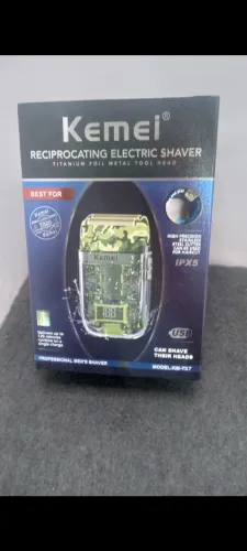 BARBEADOR SHAVER KEMEI PROFISSIONAL TX7 RESISTÊNTE À ÁGUA.  * NOVO *