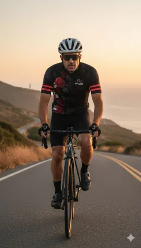 Camisa masculina de ciclismo
