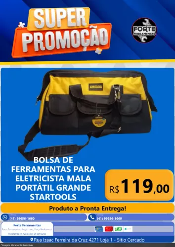 Bolsa De Ferramentas Para Eletricista Mala Portátil Grande Startools
