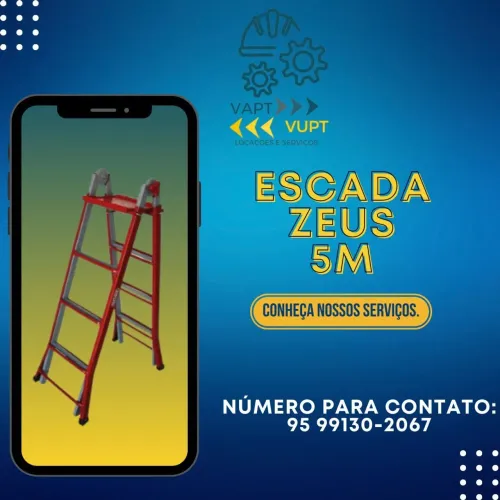Locação de escada Zeus 5m e 3m