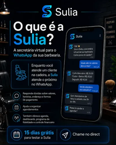 Secretária virtual de Whatsapp para barbearias com IA