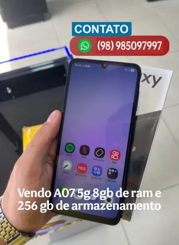 VENDO CELULAR SAMSUNG A07 5g 8 de Ram e 256 gb de Armazenamento 
