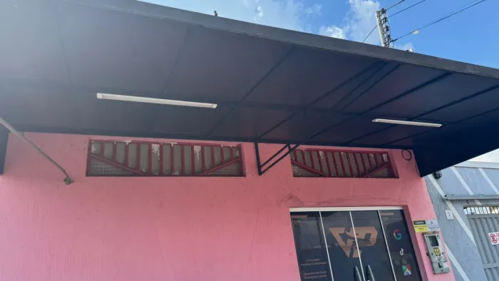 Toldo cobertura estrutura metálica