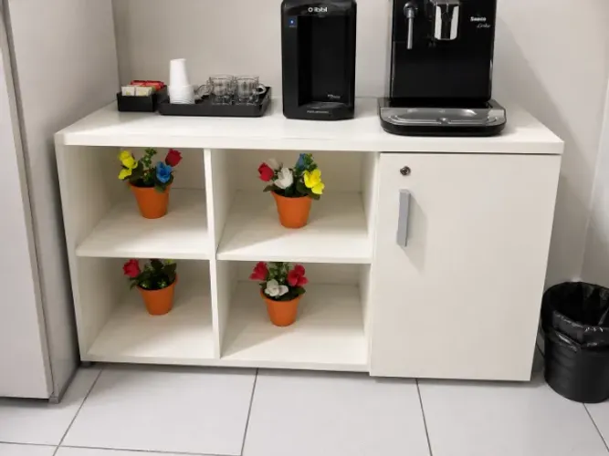 Armário Multiuso Escritório 1 Porta 4 Nichos