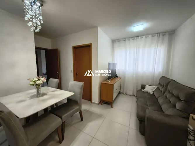 Vendo apartamento 2º andar, 2 quartos sendo 1 suíte em Condomínio Completo no Ca