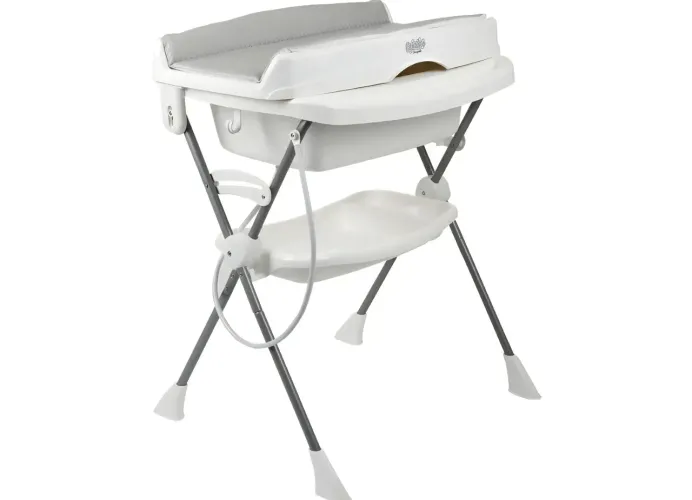 Banheira De Bebê Burigotto Splash+ Com Suporte E Trocador Granito Cinza
