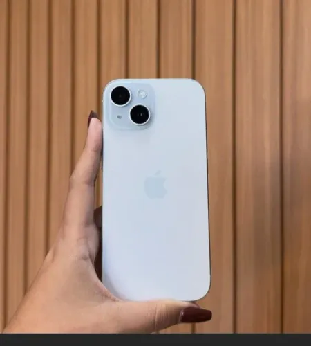 iPhone 15 azul 256GB 6 meses de garantia