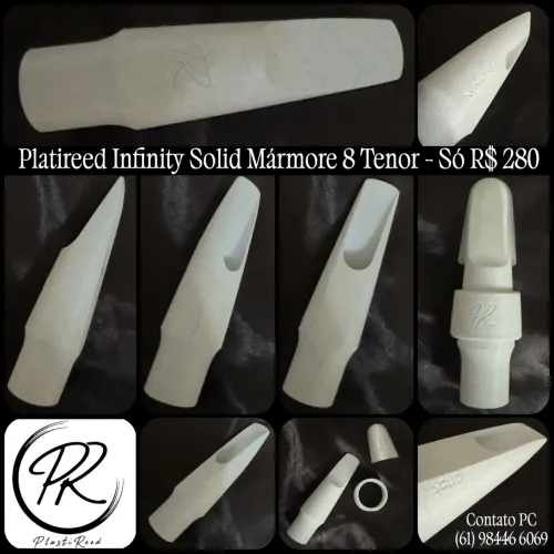 BOQUILHA PARA SAX TENOR PLASTIREED INFINITY SOLID - MÁRMORE | ABERTURA 8