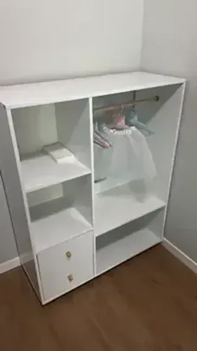 Mini Guarda Roupa Estado: Novo Olivar Moveis - Acabamento Pintura