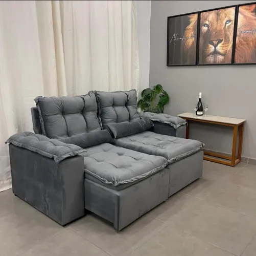 !!!PROMO!!!! 12 x 142,90!! SOFÁ RETRÁTIL NOVO