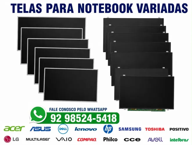 Tela para Notebook | Diversos Modelos Disponíveis | Consulte Compatibilidade