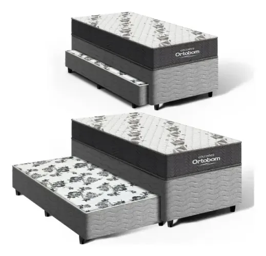 cama de solteiro com cama embaixo ortobom.